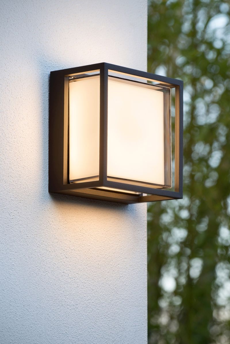 Lucide SINGA LED - Nástenné svietidlo Vonkajšie - LED - 1x9,6W 3000K - IP54 - Čierne